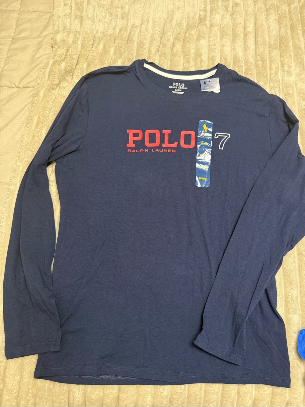 Men’s med Polo by Ralph Lauren Men’s Navy Long-Sleeve Logo Tee